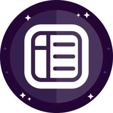 Bir kitap simgesinin vektör illüstrasyonu