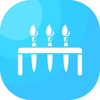 Mum Vektörü Kabartma Simgesi Tasarımı