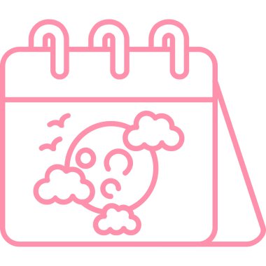 Takvim günü simgesine sahip bulut taslak biçimi