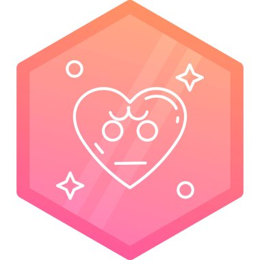 Bir kalp simgesinin vektör illüstrasyonu