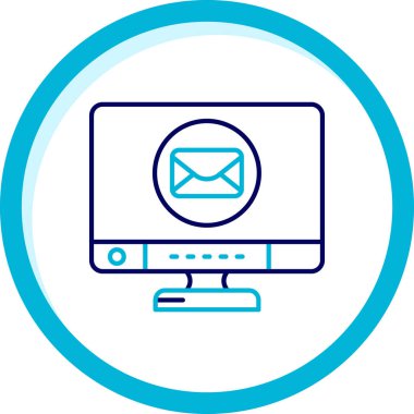 Bilgisayar. Web simgesi basit illüstrasyon