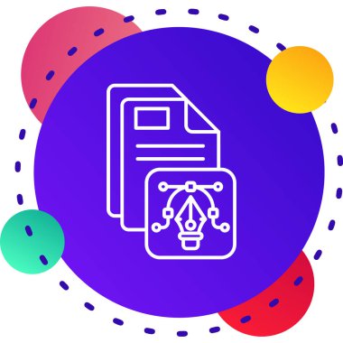 Bitcoin çizgisi simgesi beyaz arkaplanda izole edilmiş renkli alışveriş arabası. Blockchain, bitcoin, madencilik, teknoloji, kripto pazarı, iş. gradyan rastgele dinamik