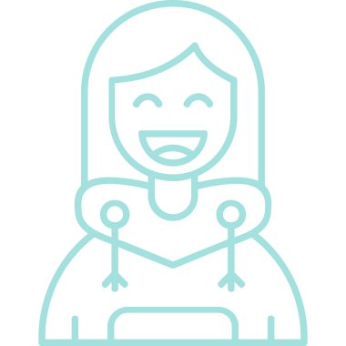 avatar kadın simge vektör illüstrasyon tasarımı