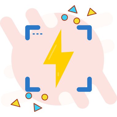 Moda stili izole edilmiş arkaplanda yıldırım simgesi