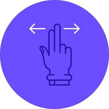 Dokunmatik modern simgenin vektör illüstrasyonu