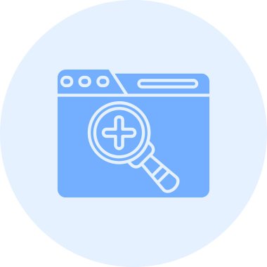 Tarayıcı araması. Web simgesi basit illüstrasyon