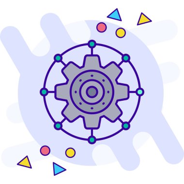 Teçhizat Web simgesi basit illüstrasyon