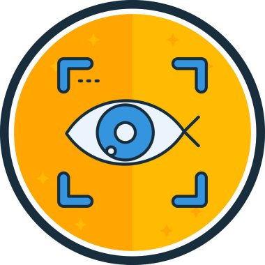 Göz. Web simgesi basit illüstrasyon