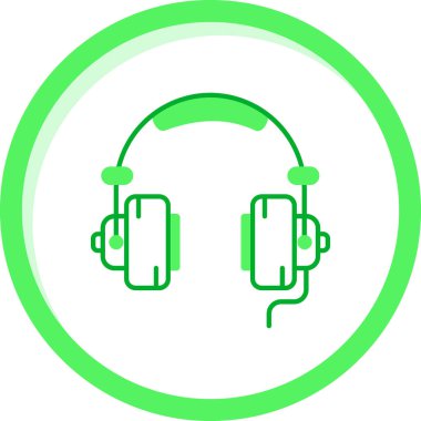 kulaklık simgesi, basit vektör illüstrasyonu