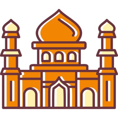 Cami simgesi vektör illüstrasyonu