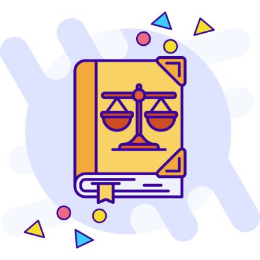 Hukuk adaletinin yasal simgesi - taslak biçimi