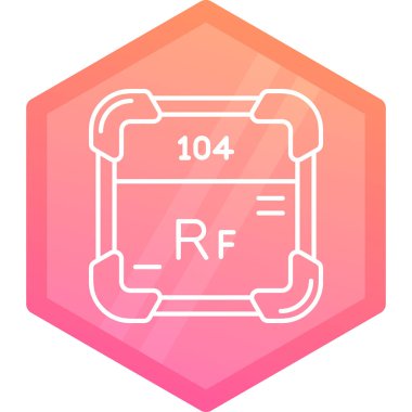 Bir kimyasal elementin bir simgesinin vektör çizimi