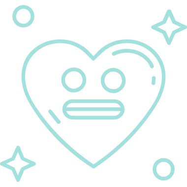 Kalp ikonu vektör illüstrasyonu