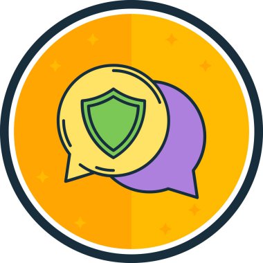 Sohbet kabarcığı vektör simgesi modern illüstrasyon