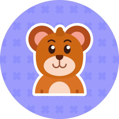 Ayı. Web simgesi basit illüstrasyon