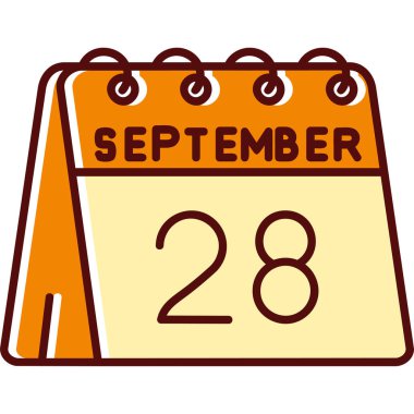 Eylül 25 - Takvim simgesi - Takvim tasarımı