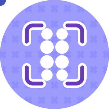 Mavi ve beyaz bir ikonun vektör illüstrasyonu