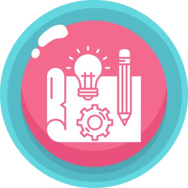 Bir fikrim var. Web simgesi basit illüstrasyon