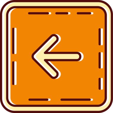 Yön ok simgesi, vektör, basit illüstrasyon