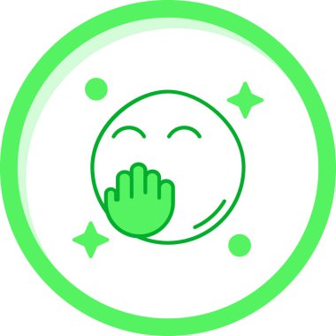 Yeşil ve sarı renkli yeşil bir ikonun vektör çizimi