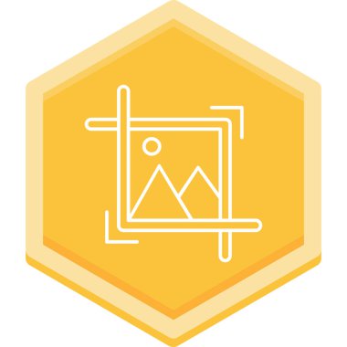 Bir resim simgesinin vektör illüstrasyonu