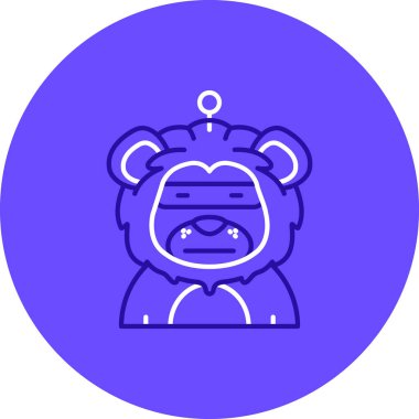 panda simgesi, vektör illüstrasyonu