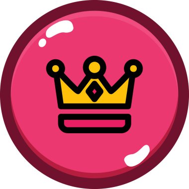 Taç. Web simgesi basit illüstrasyon