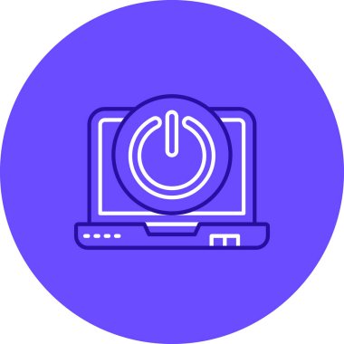 Bir bilgisayarın vektör illüstrasyonu