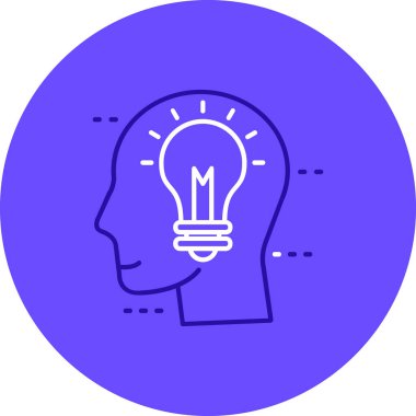 Fikir, ışık, fikir, ampul, düşünme simgesi, çizgi simgesi