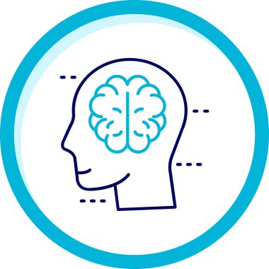 İçinde oklar olan beyin. Web simgesi basit tasarım