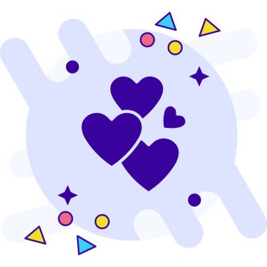 Kalp aşk ikonunu ana hatlarıyla sever.