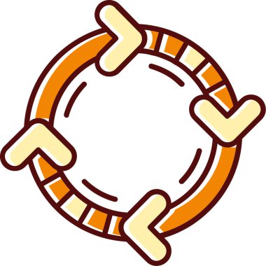 Çizgi film simgesi için bir ipin vektör çizimi