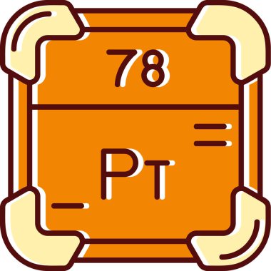Bir kimyasal elementin periyodik tablosunun vektör çizimi