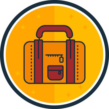 çanta çanta simgesi, vektör illüstrasyonu