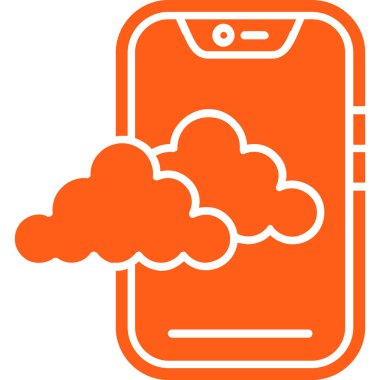 Bulut. Web simgesi basit illüstrasyon