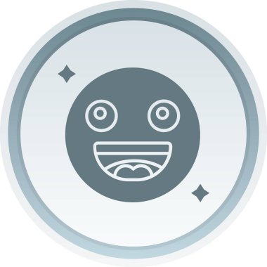 Mutlu emoji simgesi, vektör illüstrasyonu