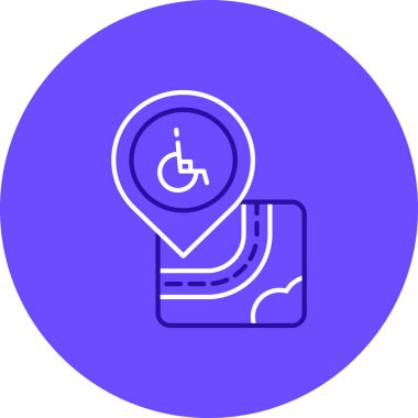 harita simgesi vektör illüstrasyonu