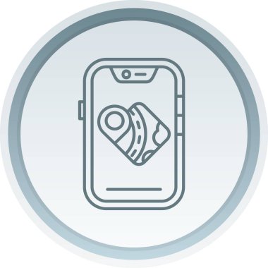 Mobil simgeli akıllı telefonun vektör çizimi