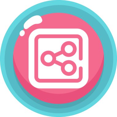 iş yönetimi düz simgesi, vektör, illüstrasyon