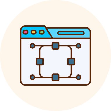 Ağ web simge vektör çizim