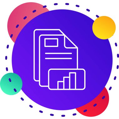 renk çizgisi dosya simgesi beyaz arkaplanda izole edildi. Kontrol listesi simgesi. Muhasebe işi. Değişken rastgele dinamik şekiller. vektör illüstrasyonu