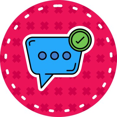 Beyaz arkaplanda ana hatlı sohbet balonu simgesi izole edildi. Mesaj sembolü. İletişim yorumu sohbet sembolü. vektör.