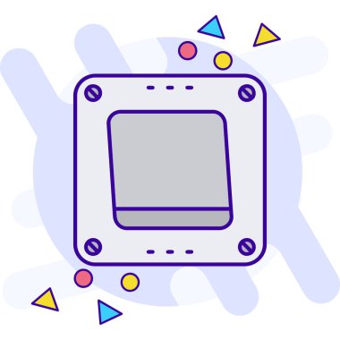 CPU kutsal kişilerin resmi, vektör çizim