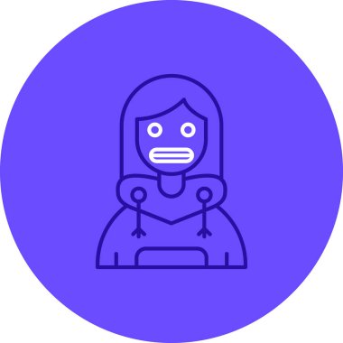 Üzgün emoji simgesinin vektör çizimi