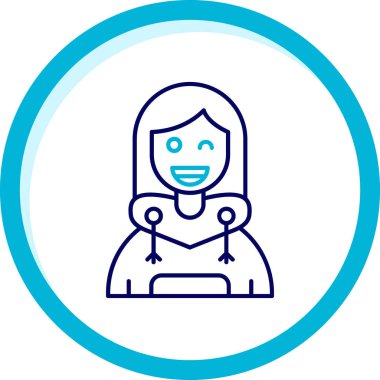 Maskeli bir kadının vektör çizimi