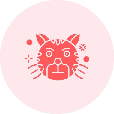 Kedi. Web simgesi basit illüstrasyon