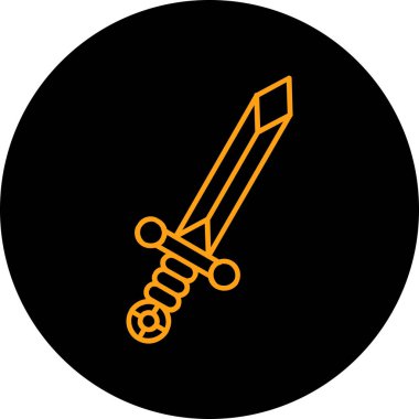 Kılıç simgesinin vektör illüstrasyonu