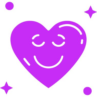 Mutlu Sevgililer Günü simgesi - taslak biçiminde