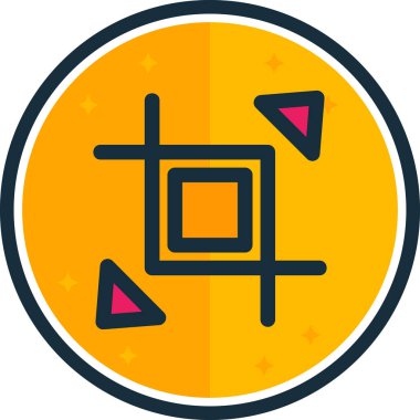 Tasarımınız için burç simgesi çizgisi renginin vektör illüstrasyonu. Yılın burcu olarak kullanılabilir - 2019.