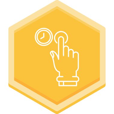 bir saatin düz simgesi